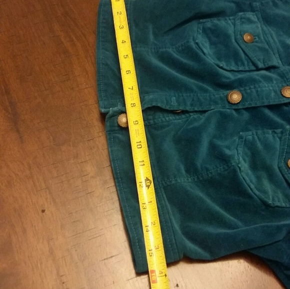 Copper Key Teal Velvet Cropped Jacket - Picture 10 of 12